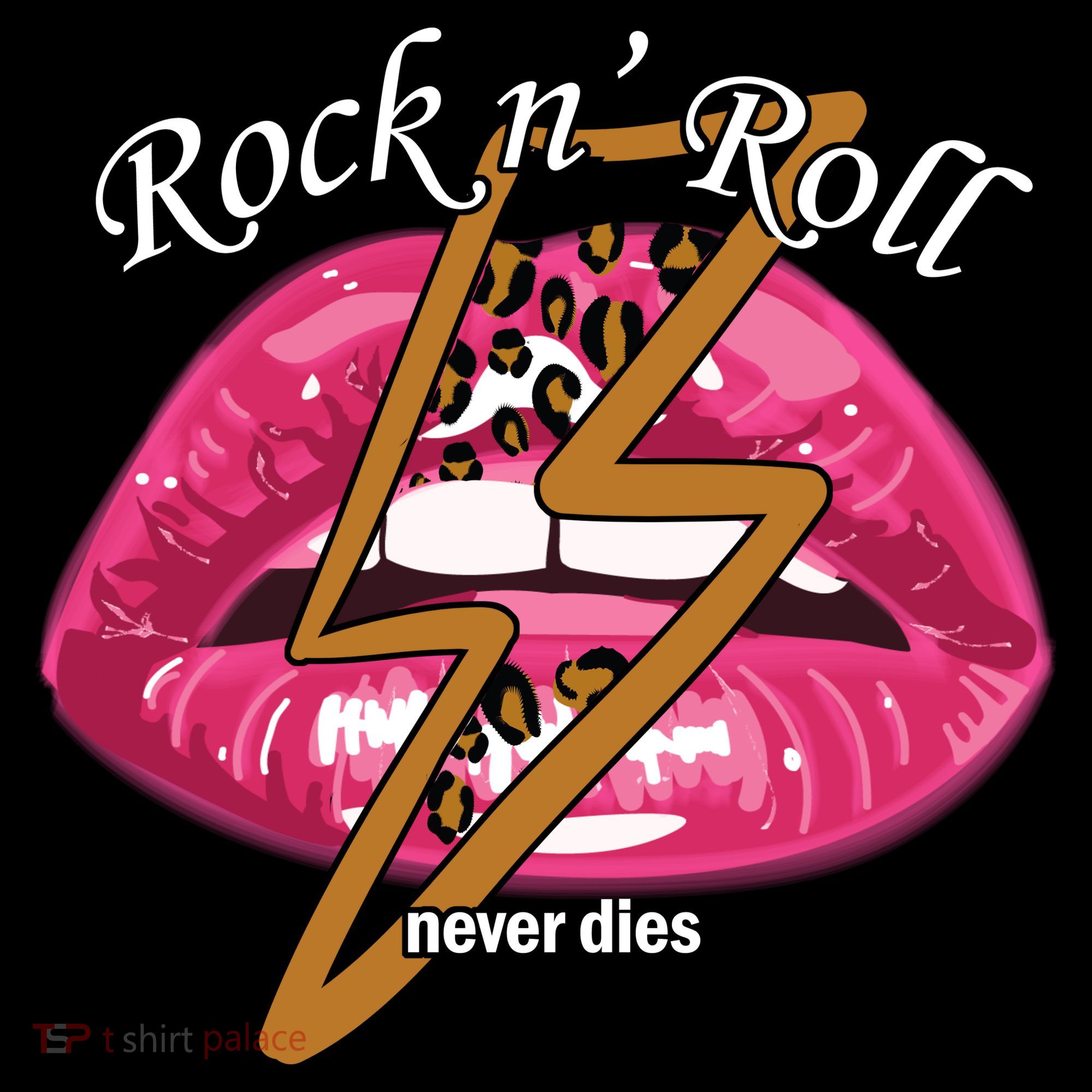 Rock And Roll Never Dies Lips USA-Made Doggie Bandana