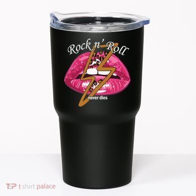 Rock And Roll Never Dies Lips Tumbler