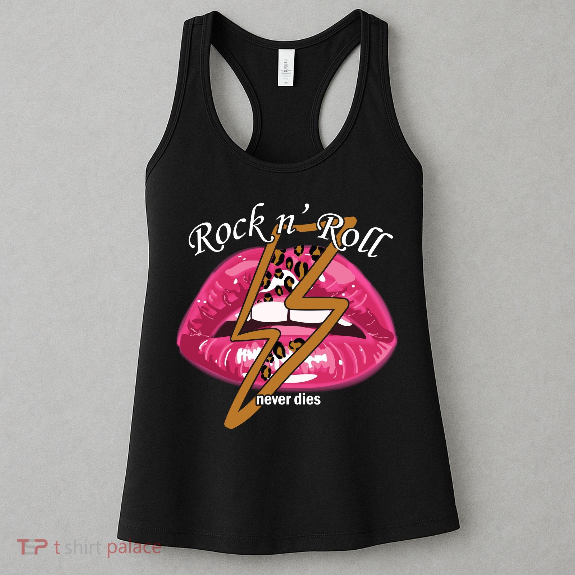 Rock And Roll Never Dies Lips Women's Tank Top