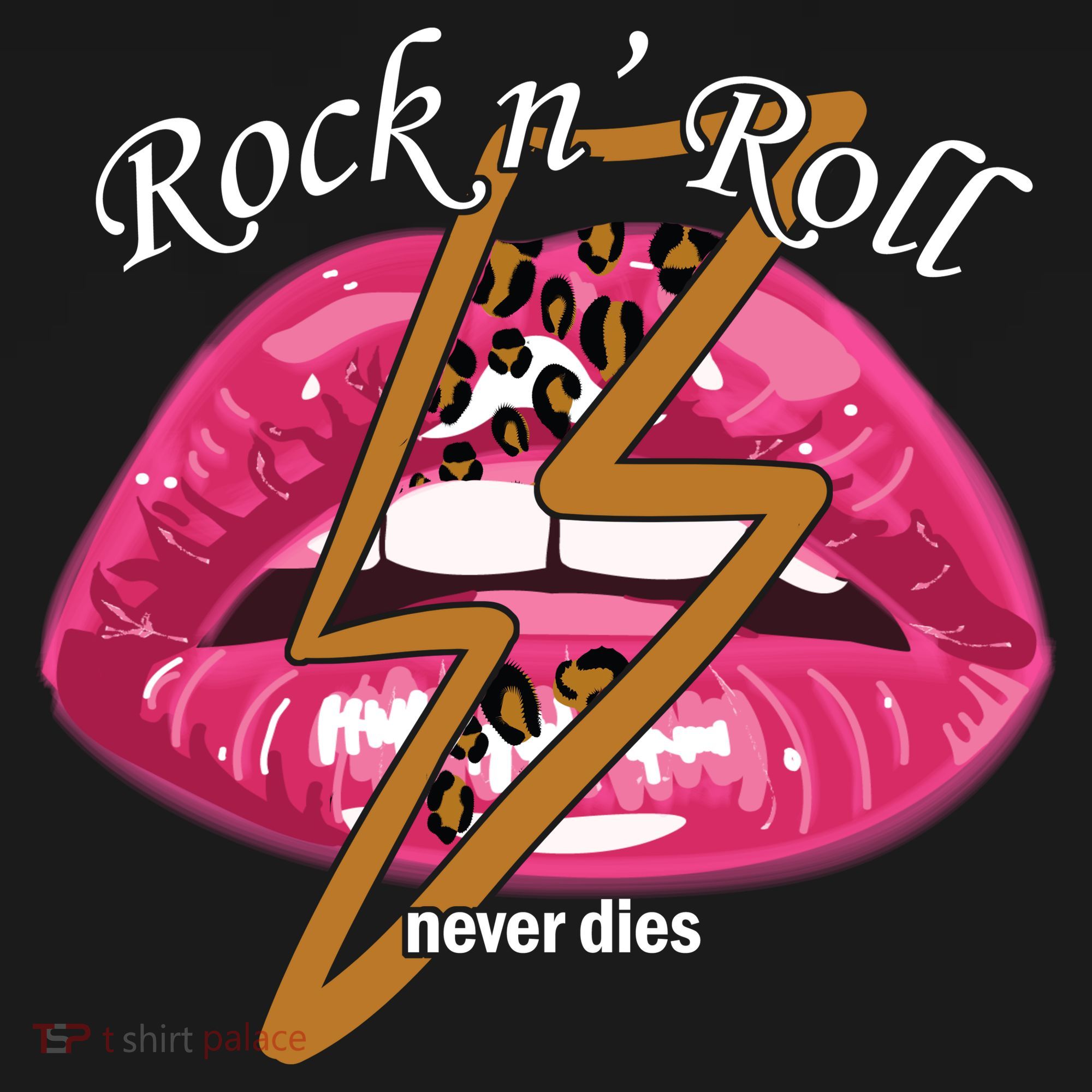 Rock And Roll Never Dies Lips Full Zip Hoodie