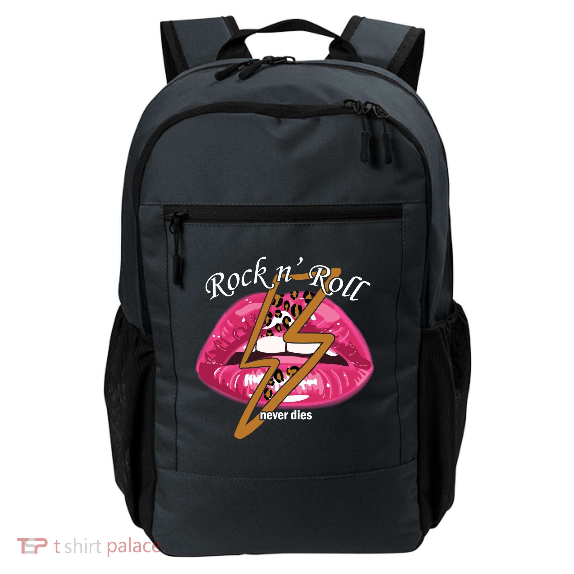 Rock And Roll Never Dies Lips Backpack