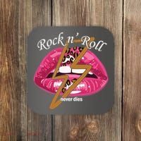 Rock And Roll Never Dies Lips Coaster thumb 0