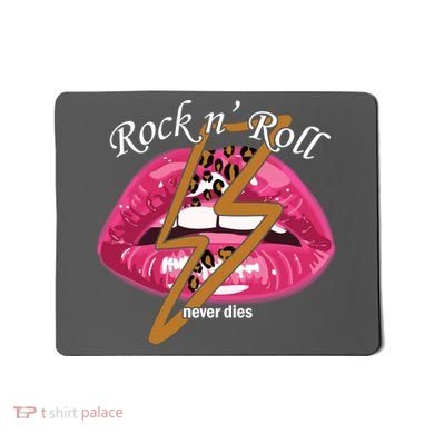 Rock And Roll Never Dies Lips Mousepad