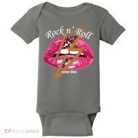 Rock And Roll Never Dies Lips Baby Bodysuit thumb 0