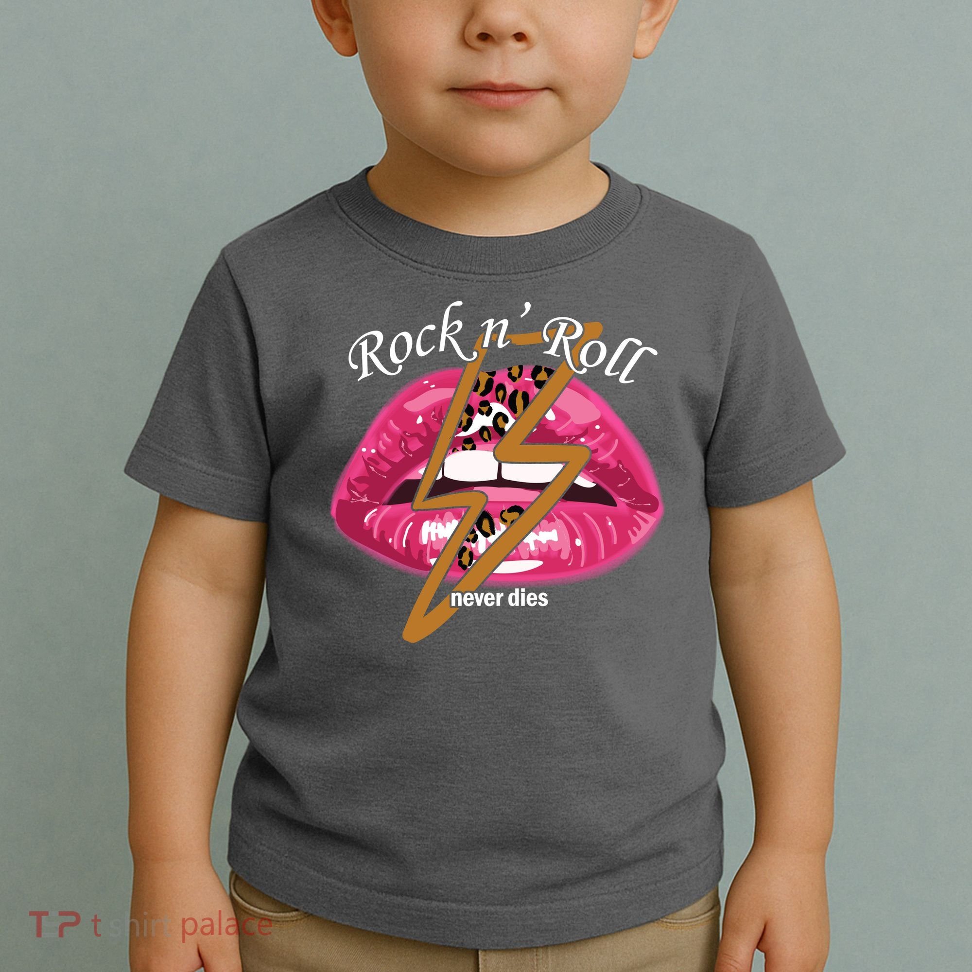Rock And Roll Never Dies Lips Toddler T-Shirt