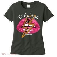 Rock And Roll Never Dies Lips Women's T-Shirt thumb 0