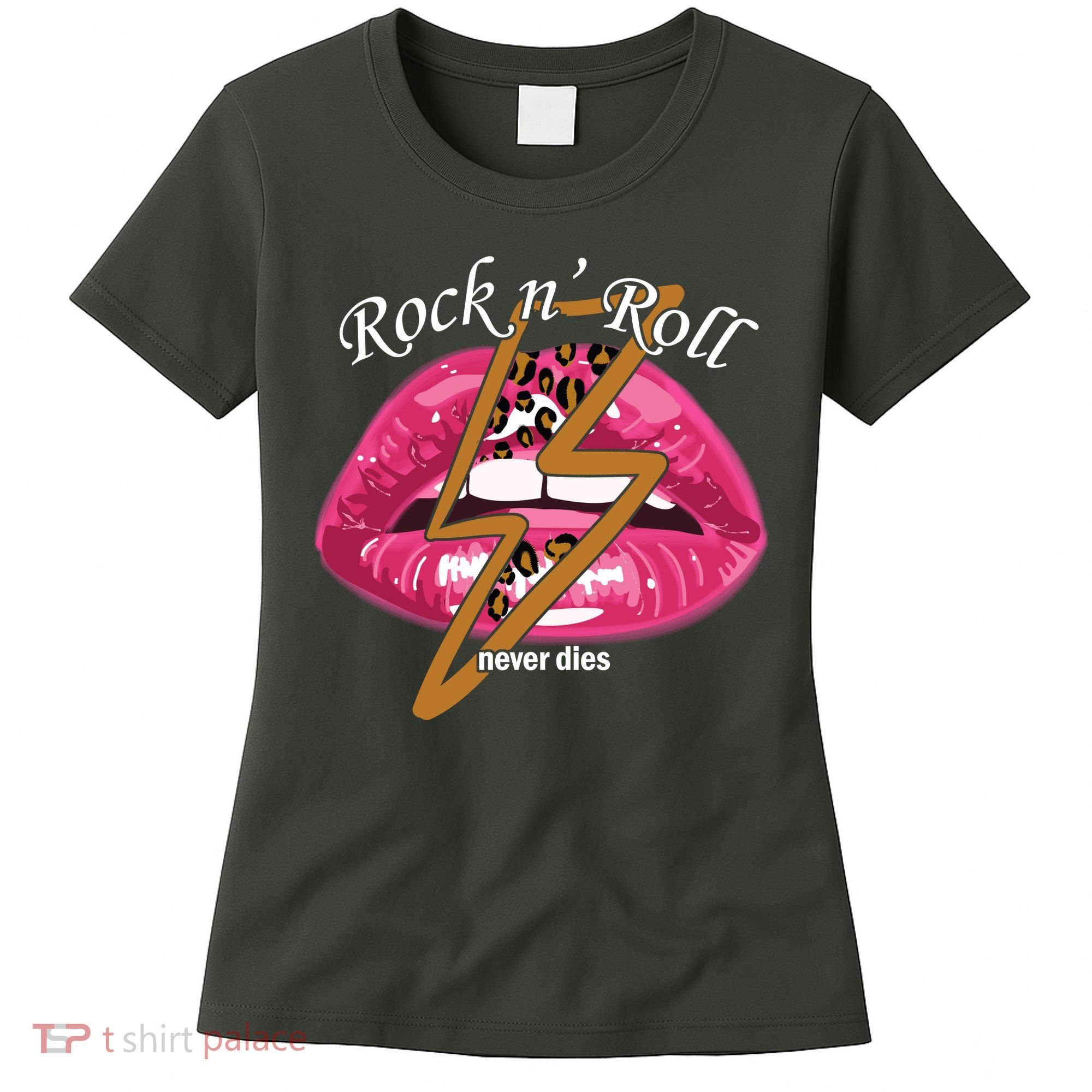 Rock And Roll Never Dies Lips Women's T-Shirt