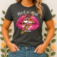 Rock And Roll Never Dies Lips Women's T-Shirt thumb 2