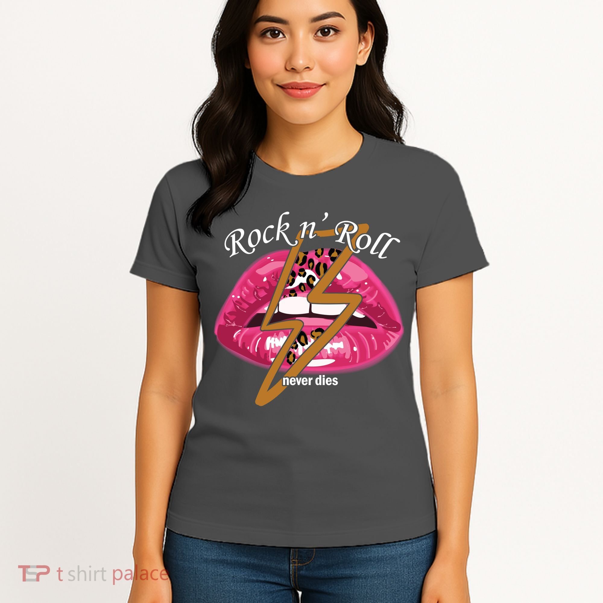 Rock And Roll Never Dies Lips Women's T-Shirt