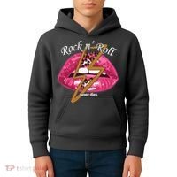 Rock And Roll Never Dies Lips Kids Hoodie thumb 4