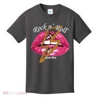 Rock And Roll Never Dies Lips Kids T-Shirt thumb 0