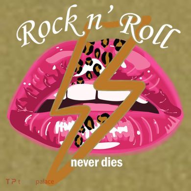 Rock And Roll Never Dies Lips Garment-Dyed Women's Muscle Tee