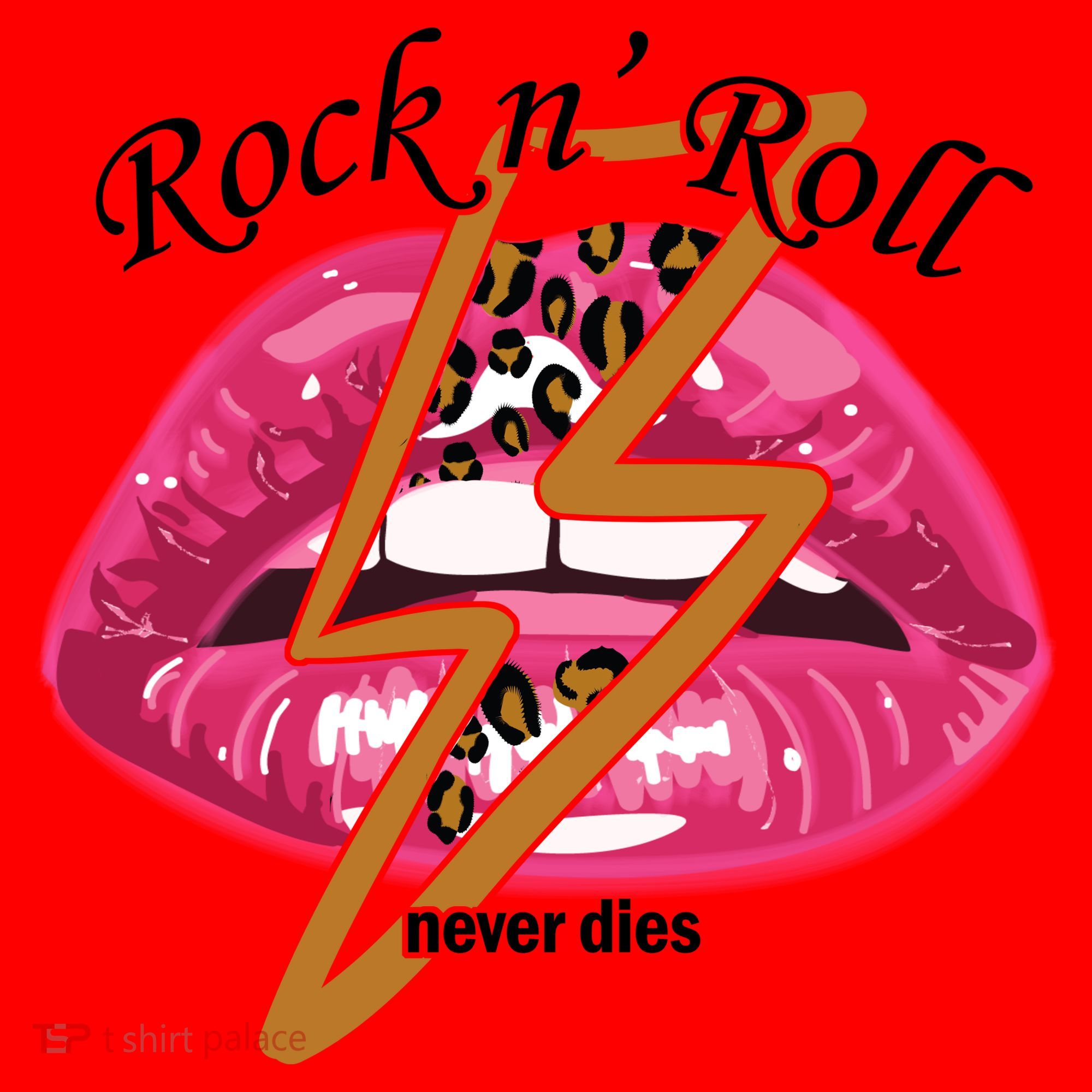 Rock And Roll Never Dies Lips Santa Hat