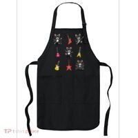 Rock And Roll Rock Cat Band Funny Cat Guitar Apron thumb 0