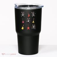 Rock And Roll Rock Cat Band Funny Cat Guitar Tumbler thumb 0