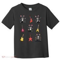 Rock And Roll Rock Cat Band Funny Cat Guitar Toddler T-Shirt thumb 0