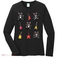 Rock And Roll Rock Cat Band Funny Cat Guitar Women's Long Sleeve Shirt thumb 0