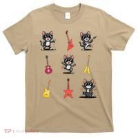 Rock And Roll Rock Cat Band Funny Cat Guitar T-Shirt thumb 0