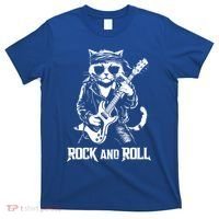 Rock And Roll Funny Cat Playing Bass Guitar Bassist Gift T-Shirt thumb 0