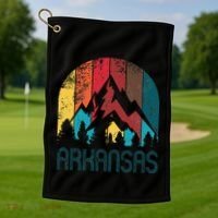 Retro Arkansas Golf Towel thumb 1