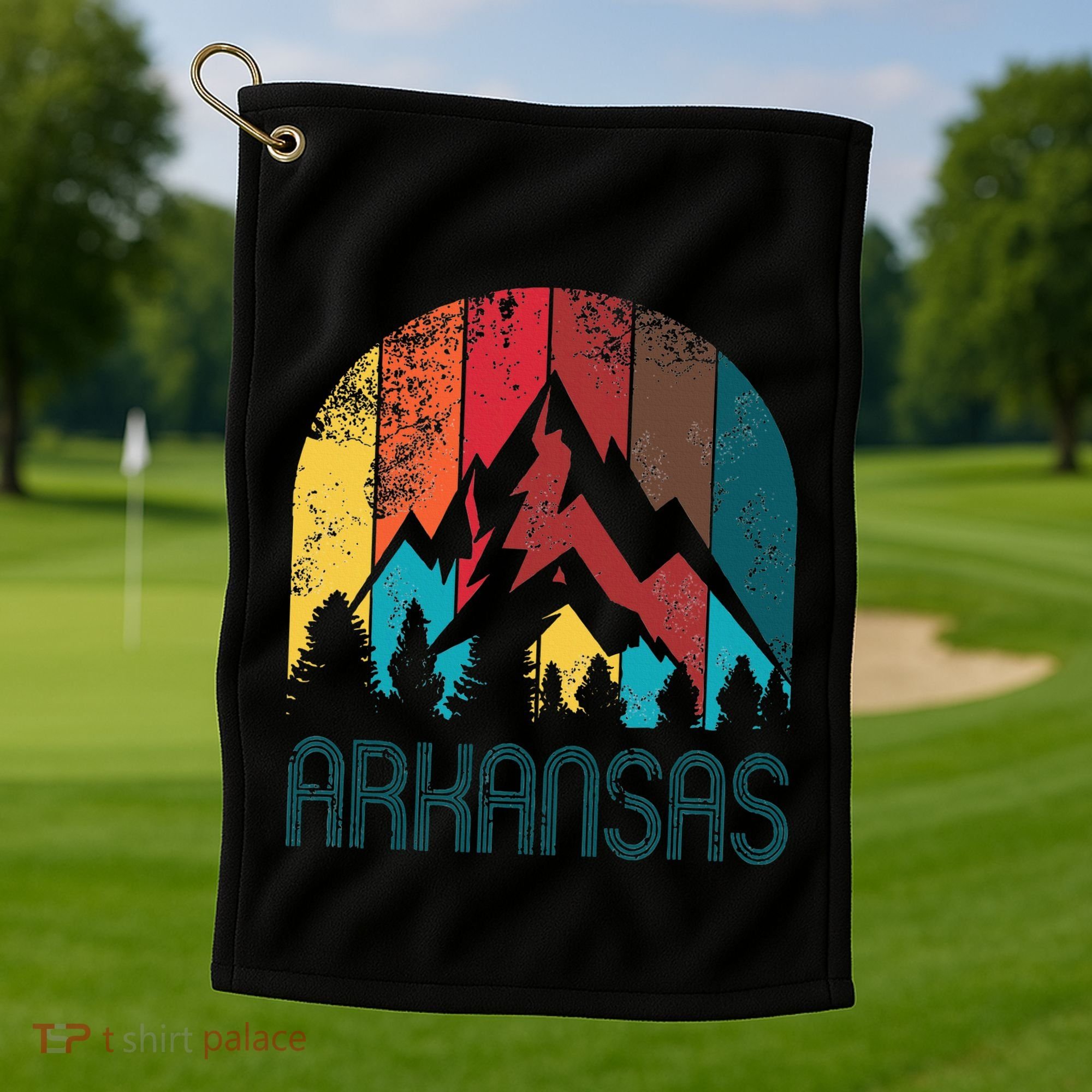 Retro Arkansas Golf Towel