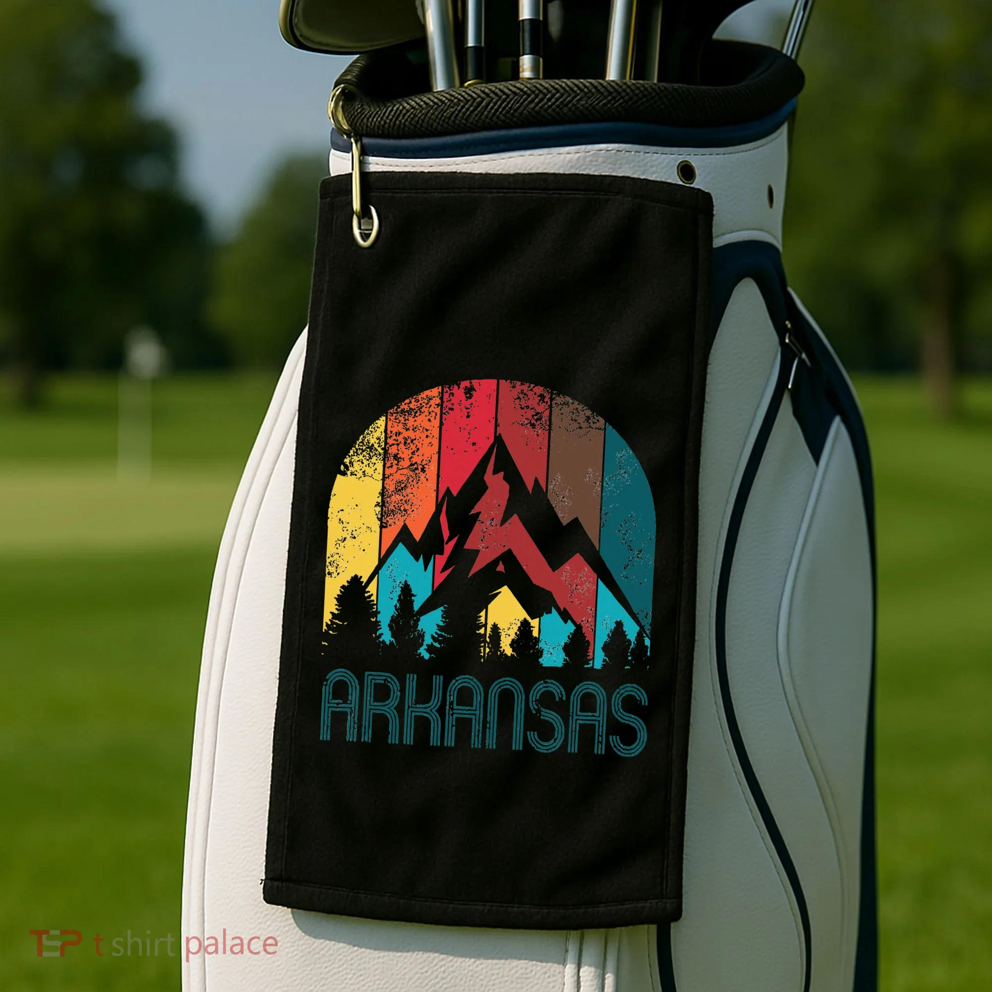 Retro Arkansas Golf Towel