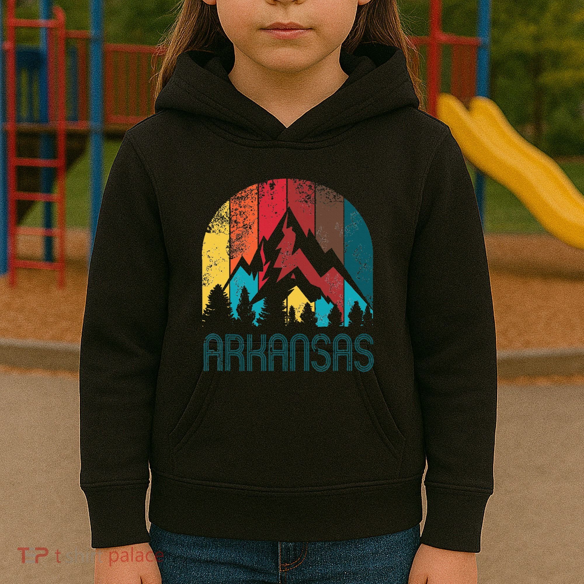 Retro Arkansas Kids Hoodie