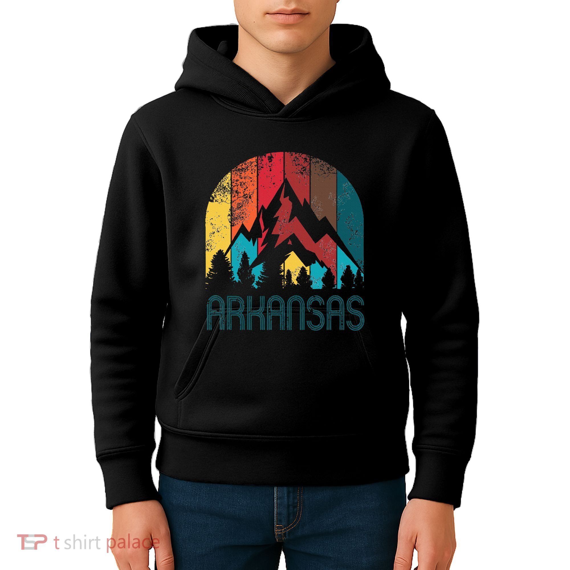Retro Arkansas Kids Hoodie