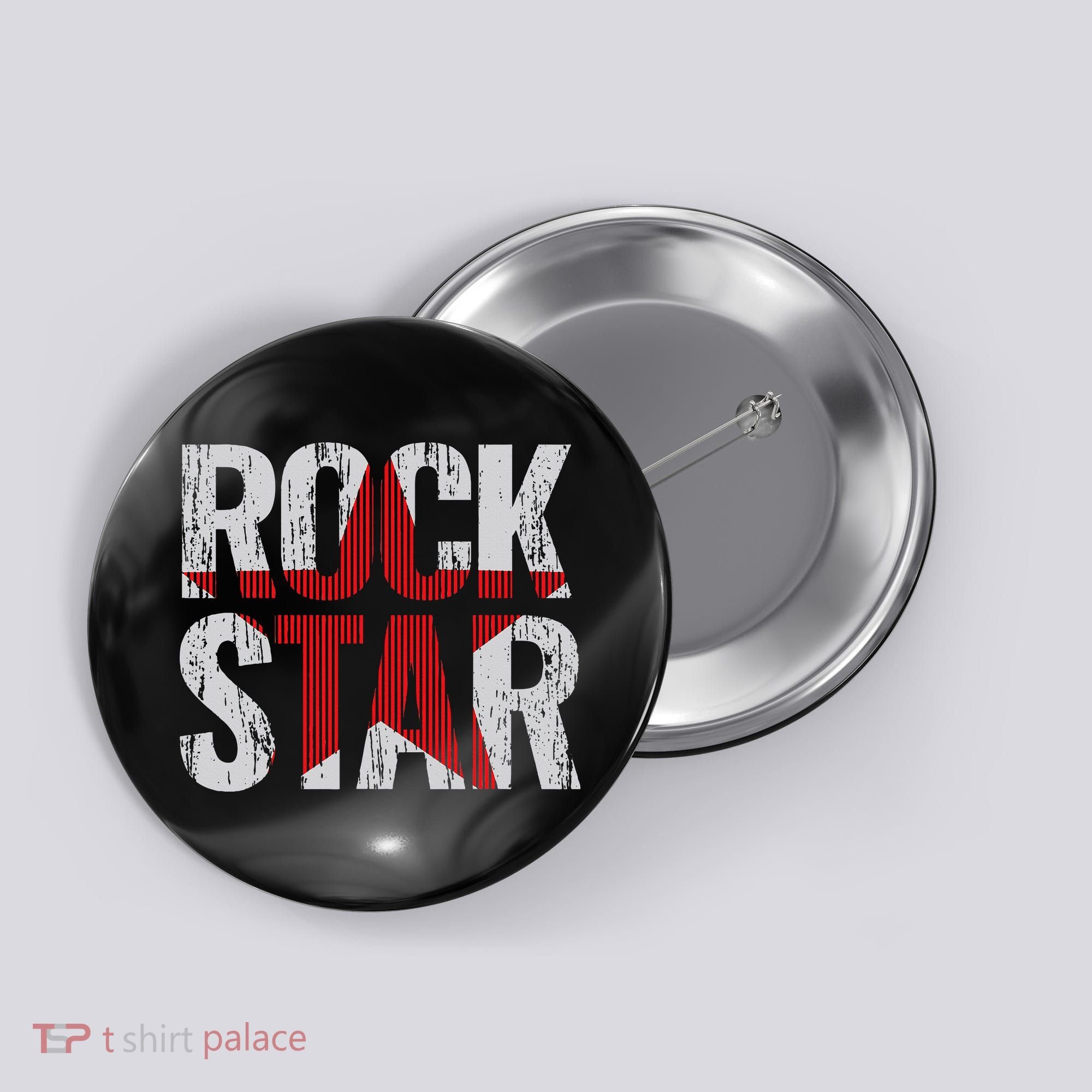 Rock And Roll Star Button