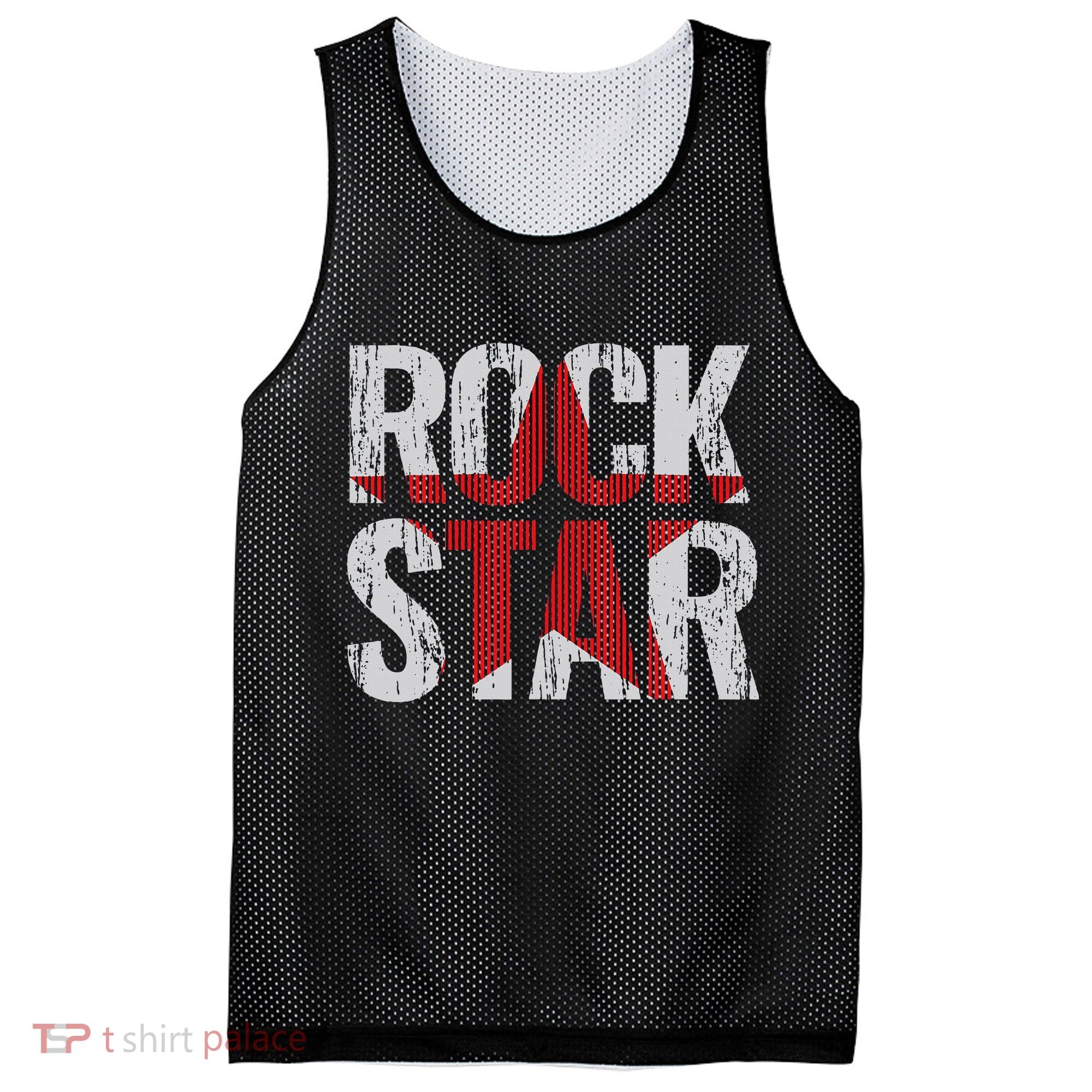 Rock And Roll Star Mesh Reversible Basketball Jersey Tank
