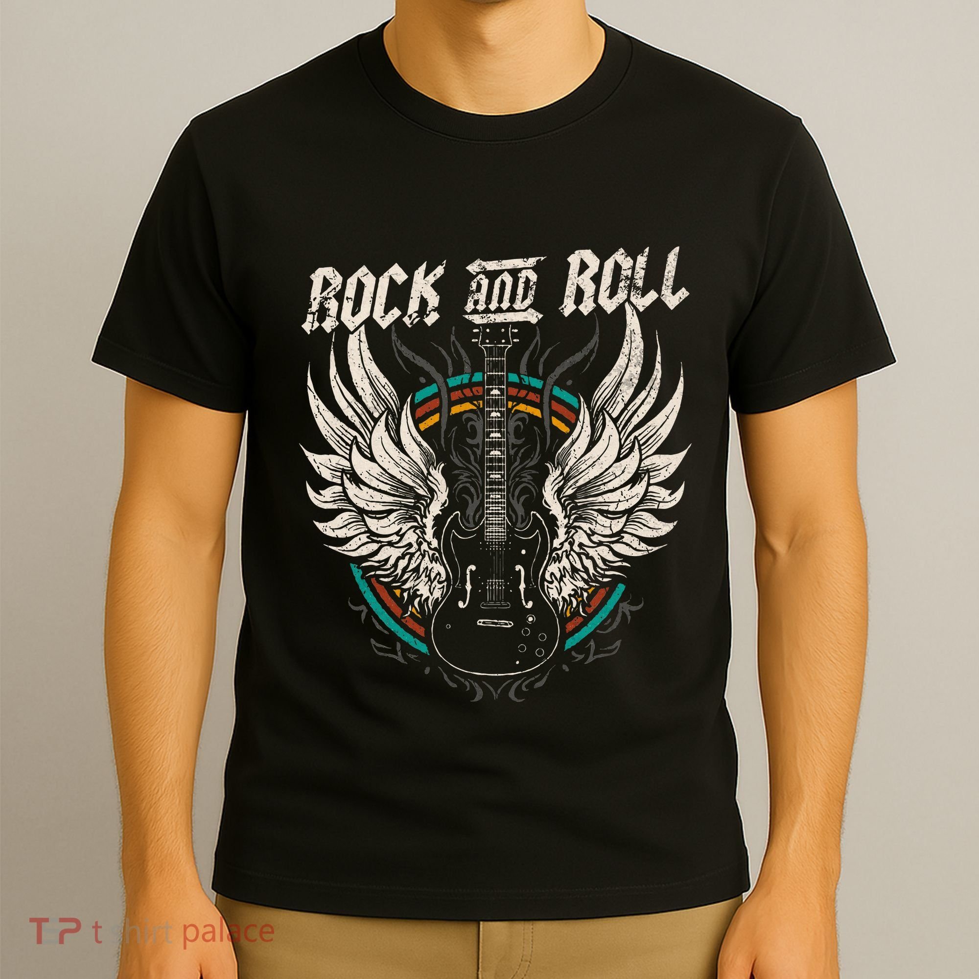 Rock And Roll Guitar Vintage Rock Music T-Shirt