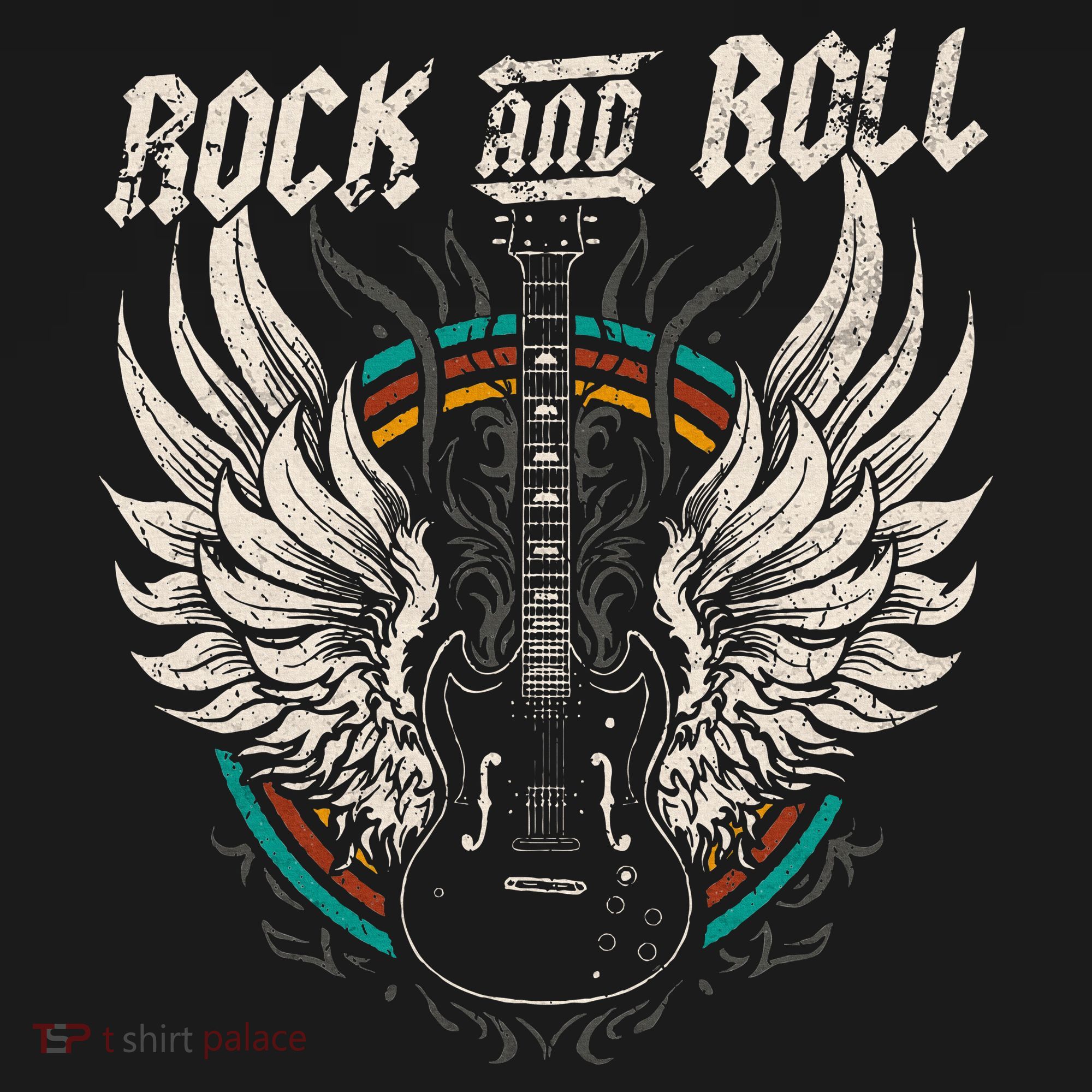 Rock And Roll Guitar Vintage Rock Music T-Shirt
