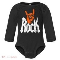 Rock And Roll Rock Music Rock Music Lover Baby Long Sleeve Bodysuit thumb 0