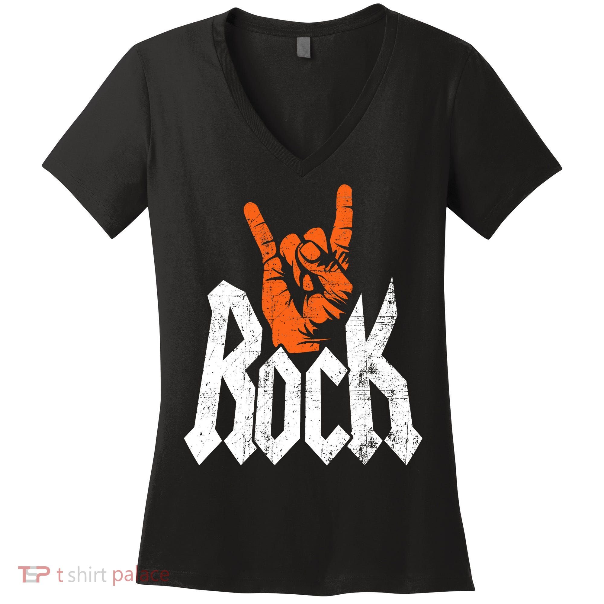 Rock And Roll Rock Music Rock Music Lover Women's V-Neck T-Shirt
