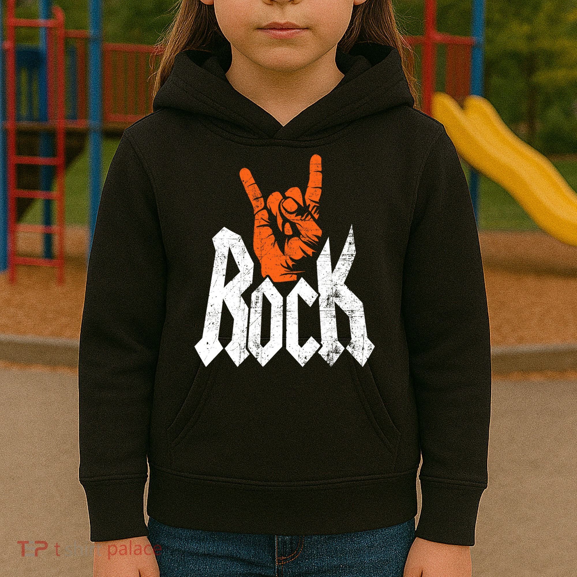 Rock And Roll Rock Music Rock Music Lover Kids Hoodie