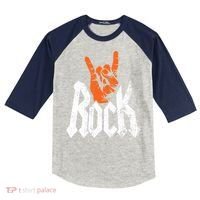 Rock And Roll Rock Music Rock Music Lover Kids Colorblock Raglan Jersey thumb 0