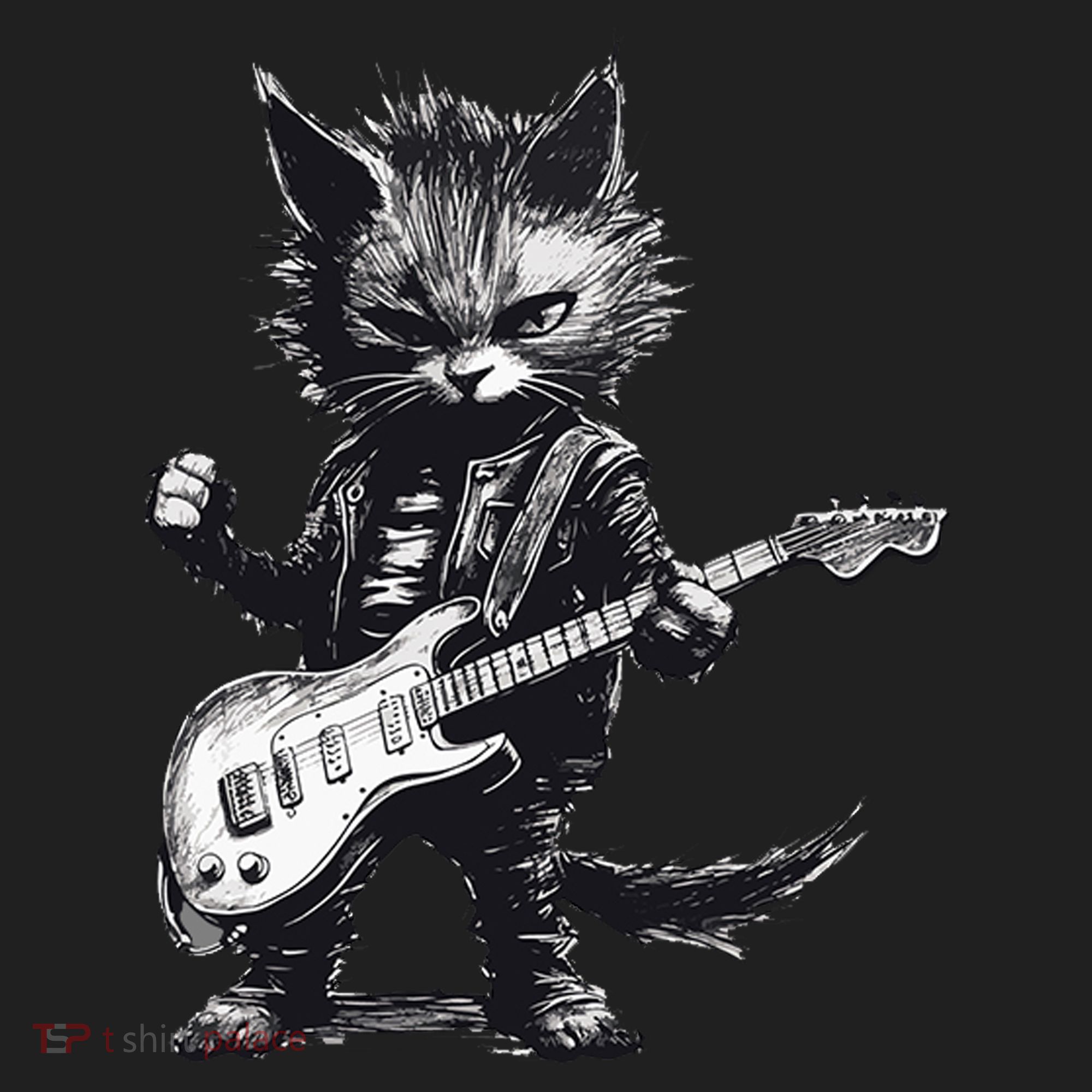 Rock And Roll Cat Guitar Women's Sweatshirt