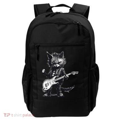 Rock And Roll Cat Guitar Backpack