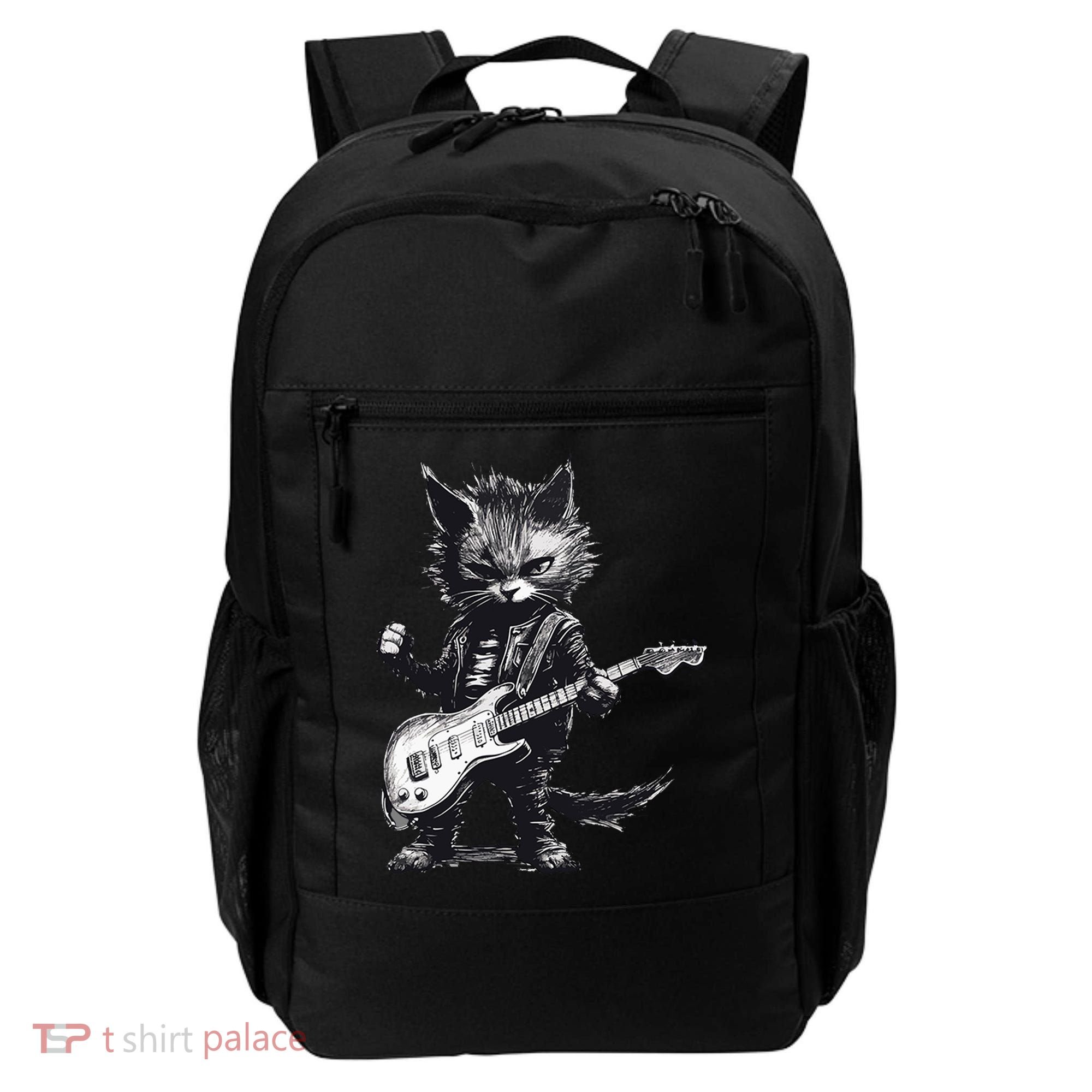 Rock And Roll Cat Guitar Backpack