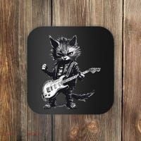 Rock And Roll Cat Guitar Coaster thumb 0
