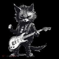 Rock And Roll Cat Guitar Toddler Hoodie thumb 2