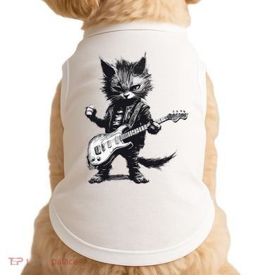 Rock And Roll Cat Guitar Doggie Tank