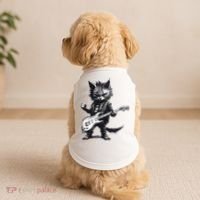 Rock And Roll Cat Guitar Doggie Tank thumb 2