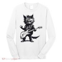 Rock And Roll Cat Guitar Long Sleeve Shirt thumb 0
