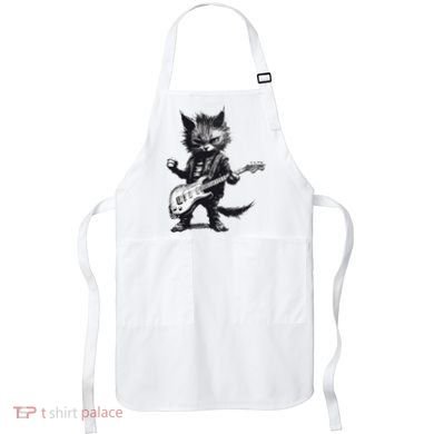Rock And Roll Cat Guitar Apron