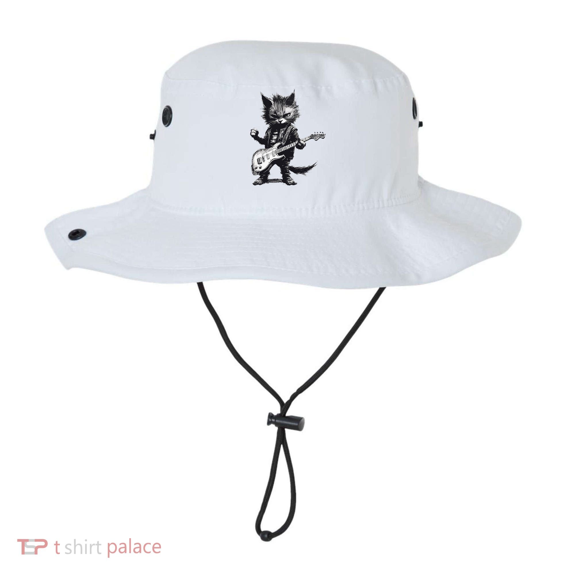 Rock And Roll Cat Guitar Bucket Hat