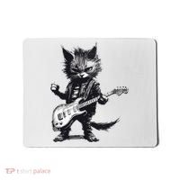 Rock And Roll Cat Guitar Mousepad thumb 0