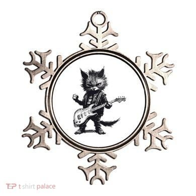 Rock And Roll Cat Guitar Ornament