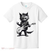 Rock And Roll Cat Guitar Kids T-Shirt thumb 0