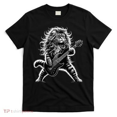 Rock And Roll Cat Playing Guitar T-Shirt